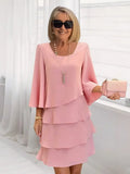 Elizabeth | Elegant Flowing Ruffle Dress