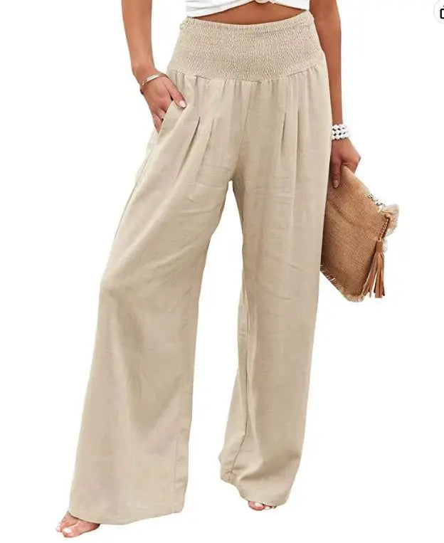 Daisy- Women's casual pants with drawstring