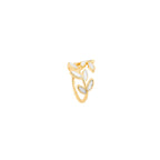 Leaf & Opal Adjustable Ring