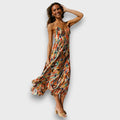 Solianne – Airy Strap Dress with Color Play