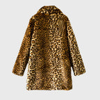 Laureline – Faux Fur Leopard Coat