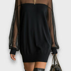 Nyela – Sheer Mesh Evening Mini Dress