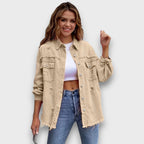 Neraya – Frayed Hem Overshirt
