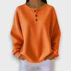 Giada – Waffle-Knit Henley Sweater