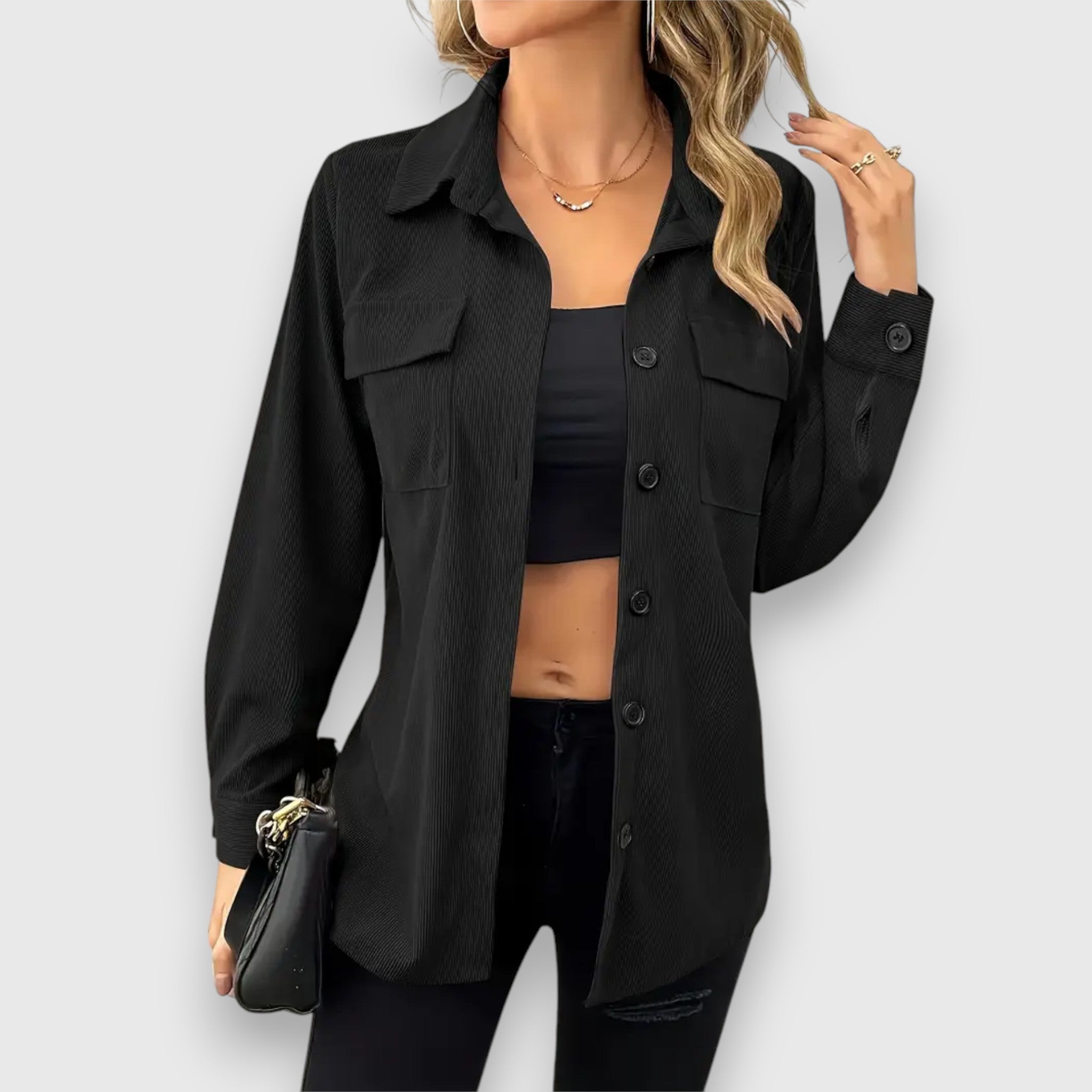 Solsna – Shirt Jacket in Cord Look
