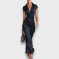 Laviera – Maxi dress with notched collar