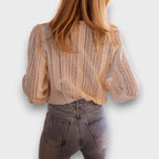 Ravelle – Knit Blouse with V-Neck