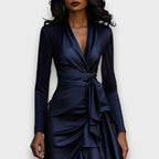 Marcelline – Draped Maxi Dress with Ruffles