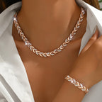 Elegant Rhinestone Fish Tail Set