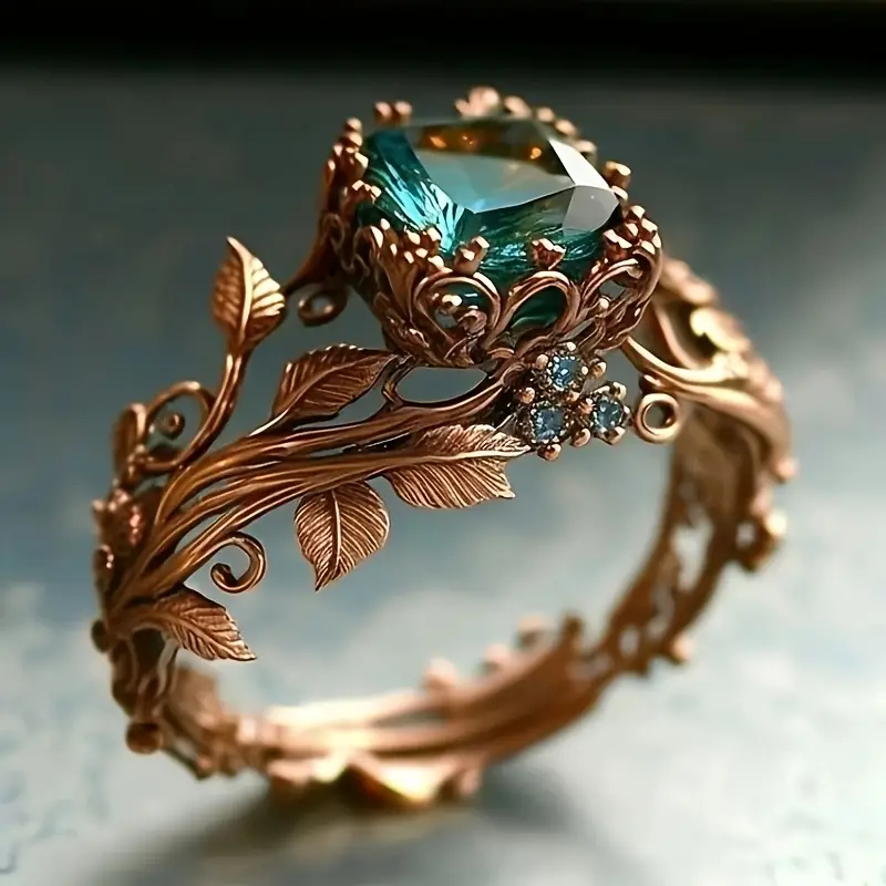 Green Crystal Ring