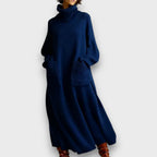 Renasha – Cozy High-Neck Relaxed Knit Dress