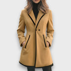 Morenza – White Coat with Black Trim