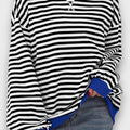 Mirano – Relaxed Striped Long Sleeve Sweatshirt