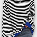 Mirano – Relaxed Striped Long Sleeve Sweatshirt