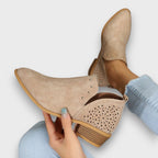 Mirella – Mid-Heel Ankle Boot with Print