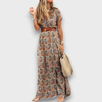 Elanette – Maxi Dress with Paisley Charm