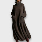 Renasha – Cozy High-Neck Relaxed Knit Dress