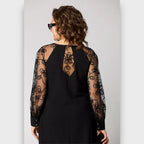 Lidielle – Classic Dress with Lace Sleeves