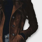 Irenelle – Long Vegan Suede Coat