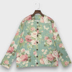 Florayne – Knitted Cardigan with Floral Pattern
