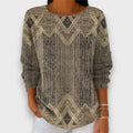 Elayne – Vintage-Inspired Geometric Knit Top