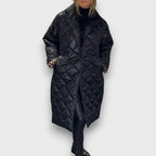 Vionne – Reversible quilted coat with leopard lining