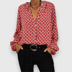 Melvia – Blouse with Modern Pattern