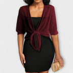 Olivienne – Open-Front Chiffon Blouse