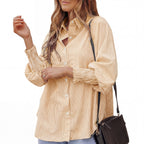 SARAH™ – Modern Striped Button Shirt