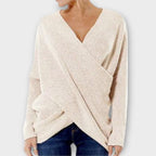 Hevelin – Crossed sweater with V-neck